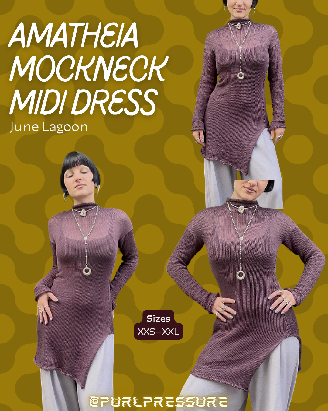 Amatheia Mockneck Midi Dress