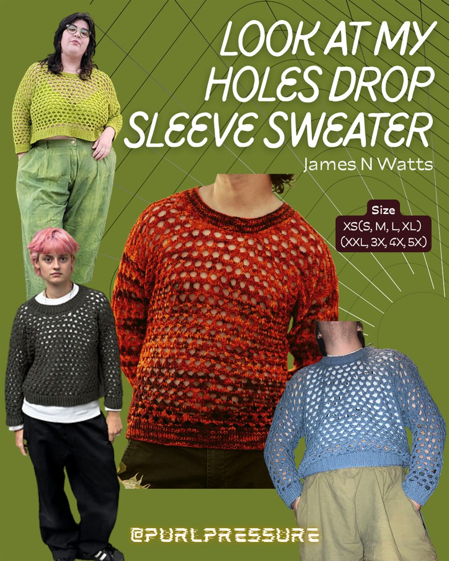 Look At My Holes Drop Sleeve Sweater